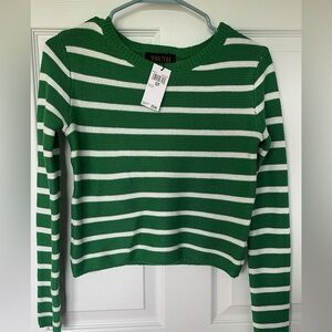 Truth Cotton Crewneck Striped Sweater